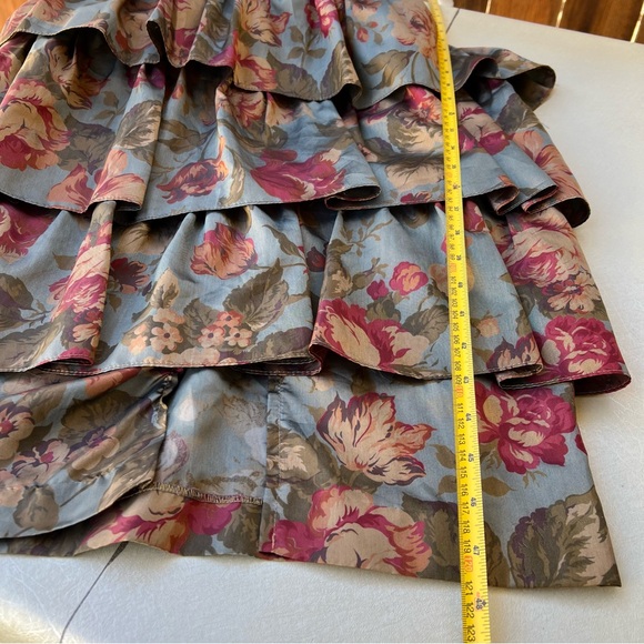 Vintage Virgo 80’s Multicolor Floral High Low Dress Women’s Size 6 - Picture 6 of 11
